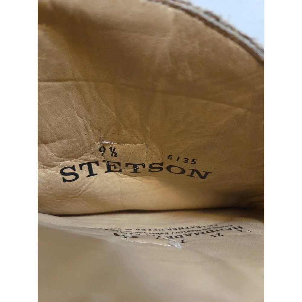 Stetson Women's Mia Western Boots Brown White Leather Size 9.5